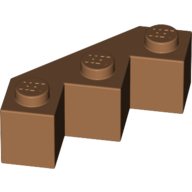 Lego Brick Wedged 3 x 3 Facet / Medium Nougat