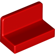 Lego Panel 1 x 2 x 1 [Rounded Corners] / Red