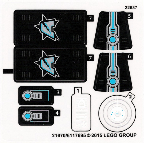 Lego Sticker Sheet for Set 70171-1