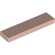 Lego Tile 1 x 4 with Groove / Light Salmon