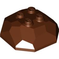 Lego Rock Boulder, Top / Reddish Brown