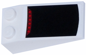Lego Slope 18 4 x 2 with Ford Mustang Rear Window and 6 Red Dots Third Taillight Pattern (Sticker) - Set 75871