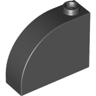 Lego Brick Curved 1 x 3 x 2 / Black