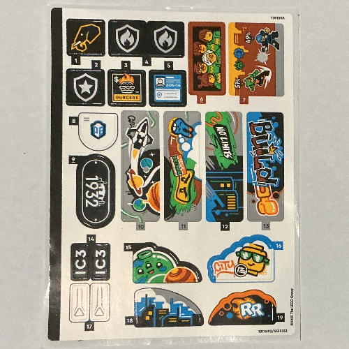 Lego Sticker Sheet for Set 60473-1 / [No Color/Any Color]