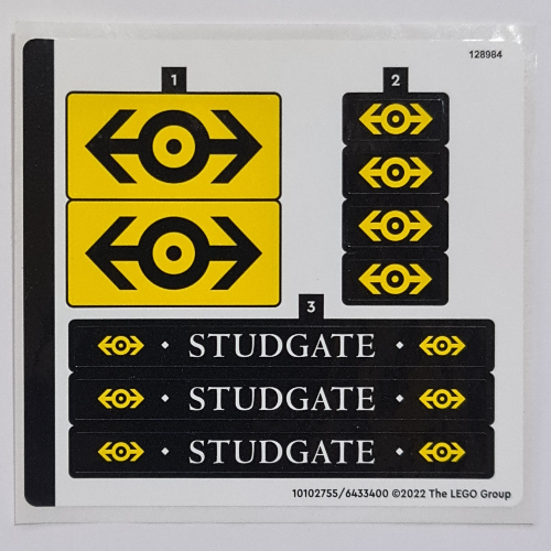 Lego Sticker Sheet for Set 910002-1 / [No Color/Any Color]