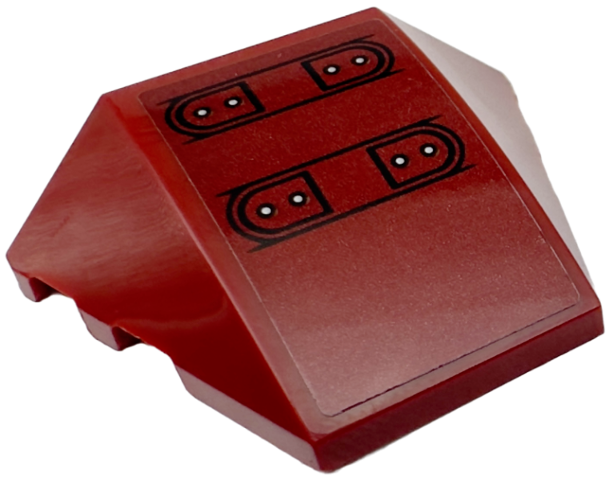 Lego Wedge 4 x 3 Triple Curved No Studs with Silver Rivets and Armor Plates with Black Lines Pattern (Sticker) - Set 76247