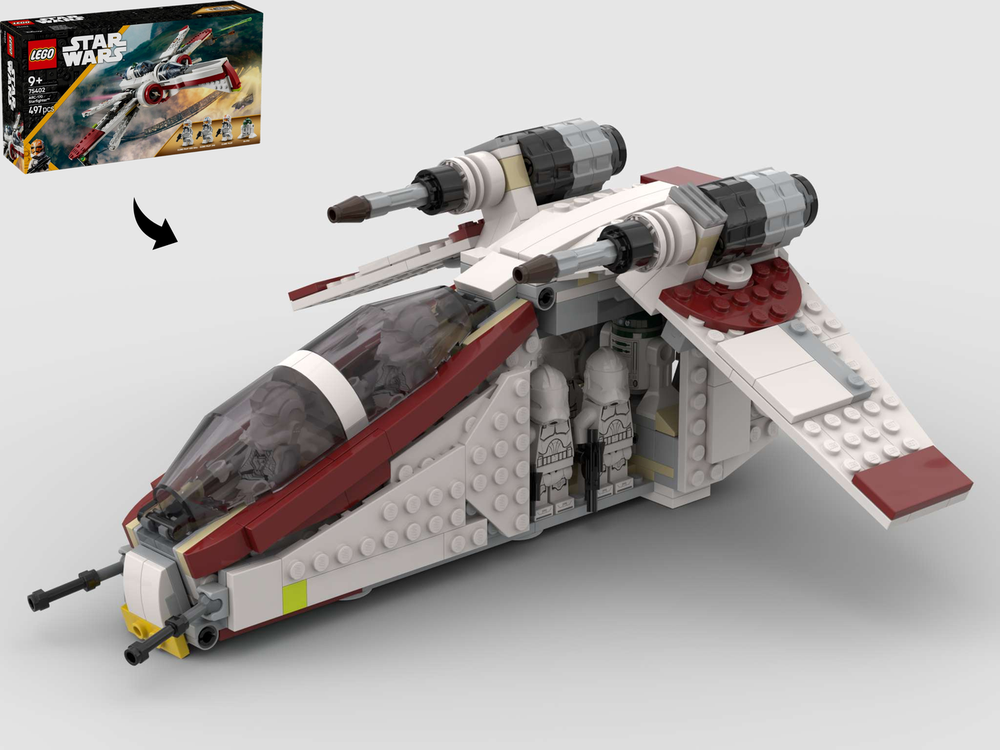 Lego Republic Gunship LAAT/i - Alternate Build of 75402 ARC-170 Starfighter