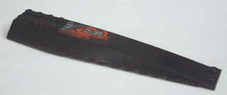 Lego Wedge 16 x 4 Triple Curved with Reinforcements with Red, Dark Red and Silver Circuitry Short Pattern Model Left Side (Sticker) - Set 7721