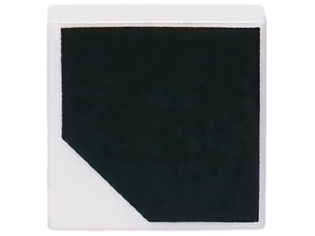 Lego Tile 1 x 1 with Black Surface with Cut Corner Pattern
