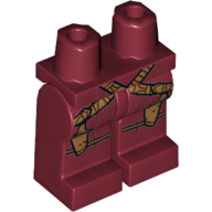 Lego Hips and Dark Red Legs with Medium Nougat Belt and Two Holsters Print / Dark Red