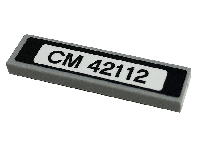 Lego Tile 1 x 4 with 'CM 42112' Pattern (Sticker) - Set 42112