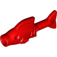 Lego Animal, Fish [Hollow Stud Mouth] / Red