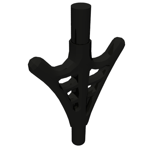 Lego Web Effect Two Branches Bars on Each End / Black