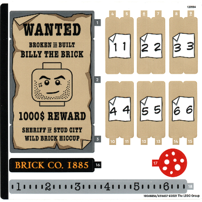 Lego Sticker Sheet for Set 910016-1