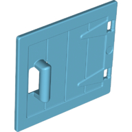 Lego Duplo Door / Lid, Wood Effect / Medium Azure