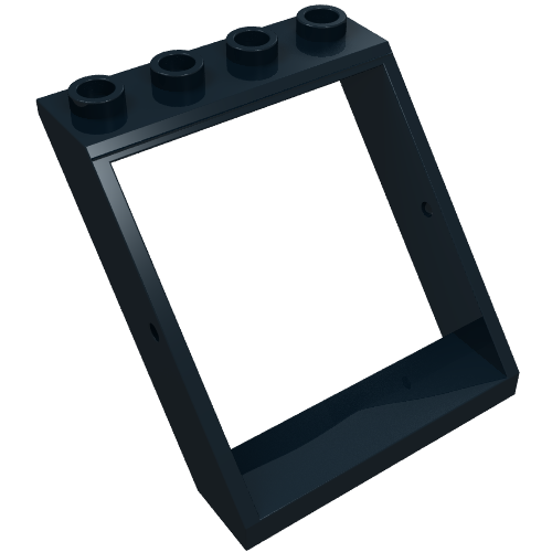 Lego Window 4 x 4 x 3 Roof / Black
