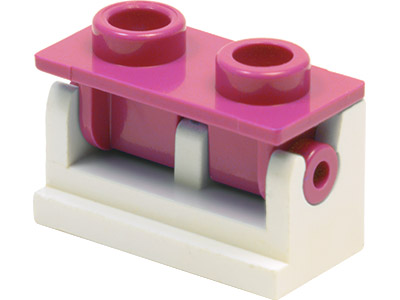 Lego Hinge Brick 1 x 2 with Dark Pink Top Plate (3937 / 3938)
