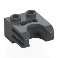 Lego Technic Brick Special 1 x 2 with Ball Socket Wide / Dark Bluish Gray