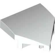 Lego Brick Wedged, Curved 2 x 2 with Stud Notches / White