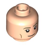 Lego Minifig Head Carlisle Cullen, Nougat Eyebrows, Cheel Lines, Black Eyes/Golden Eyes / Light Nougat