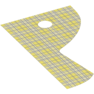 Lego Curtain, Right, Blue Checked Print