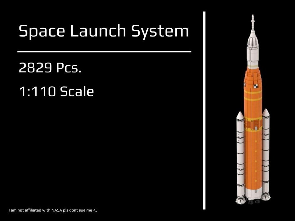 Lego NASA Artemis Space Launch System (SLS) 1:110 (Saturn V Scale)