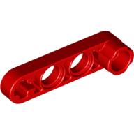 Lego Technic Beam 1 x 4 Thin with Stud Connector / Red