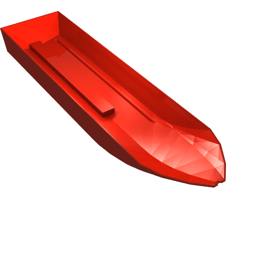 Lego Boat Hull 51 x 12 x 6 / Red