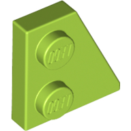 Lego Wedge Plate 2 x 2 Right / Lime