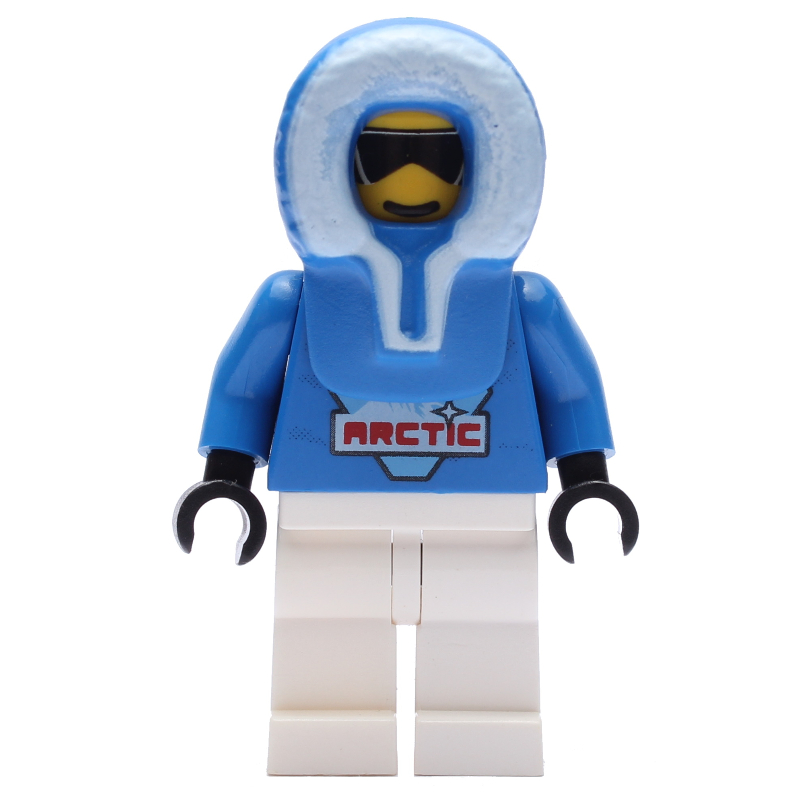 Lego Blue Torso, White Legs, Blue Arctic Hood