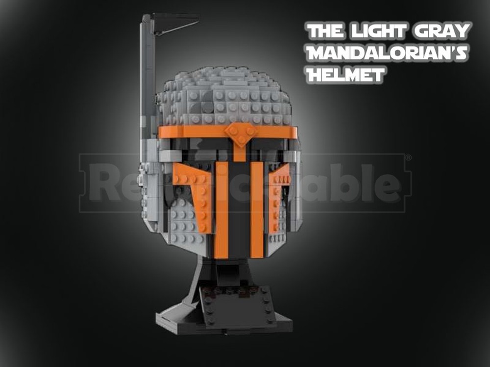 Lego 75267 Light Gray Mandalorian Helmet