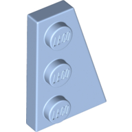 Lego Wedge Plate 3 x 2 Right / Bright Light Blue