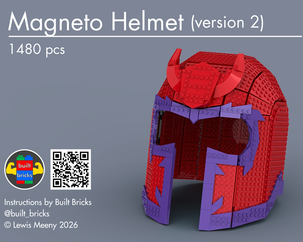 Lego Wearable Magneto Helmet (version 2)
