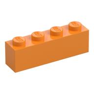 Lego Brick 1 x 4 / Medium Orange
