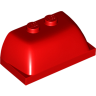 Lego Windscreen 2 x 4 x 1 1/3 [Plain] / Red