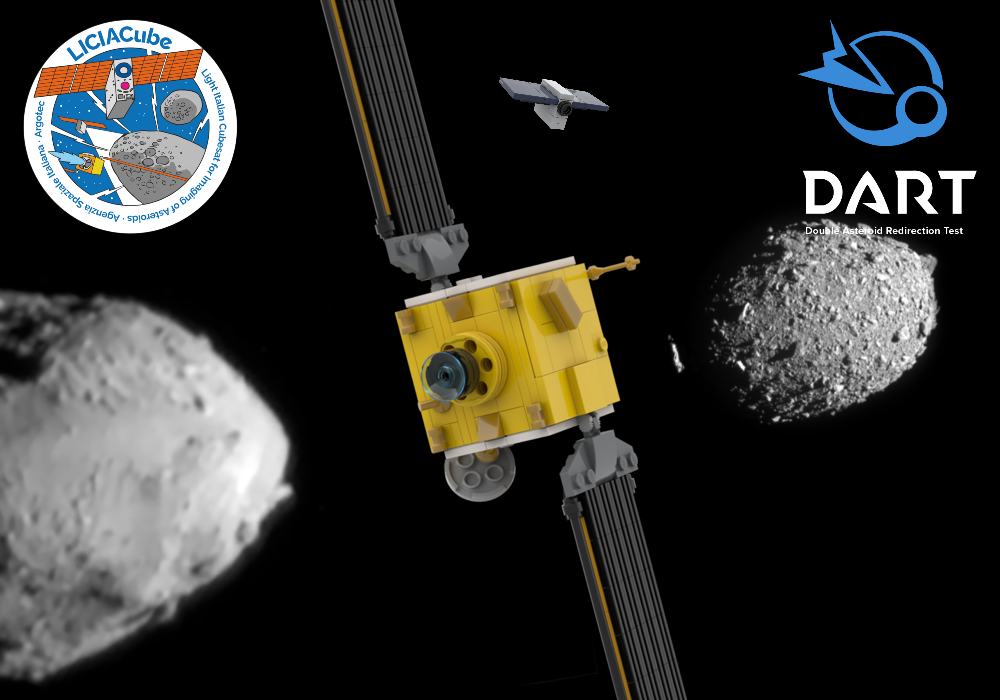 Lego DART Spacecraft and LICEACube Cubesat