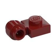 Lego Plate Special 1 x 1 with Clip Light, Bar Hole [Thick Ring] / Dark Red