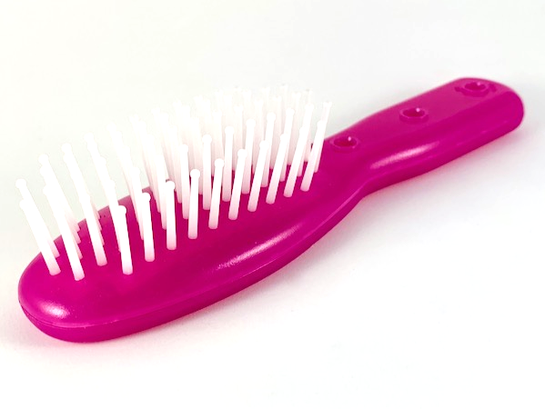 Lego Clikits Hairbrush 18 x 5, 3 Holes in Handle, Embossed 'Clikits' on Back