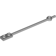 Lego Bar 1 x 12 with 1 x 2 Plate End with Hollow Studs and 1 x 1 Round Plate End / Light Bluish Gray