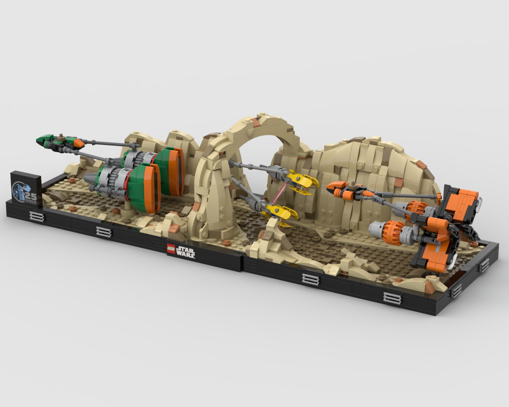 Lego Diorama Mos Espa Podracer Upgrade