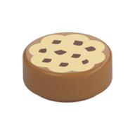 Lego Tile Round 1 x 1 with Cookie Print