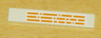 Lego Tile 1 x 6 with Orange Broken Lines Pattern (Sticker) - Set 10129