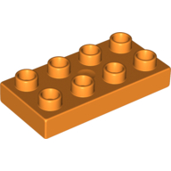 Lego Duplo Plate 2 x 4 / Orange