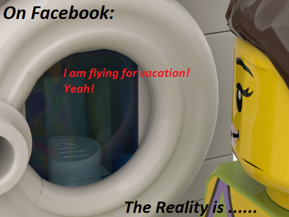 Lego Humorous Mini Scene - Facebook Like-cheater