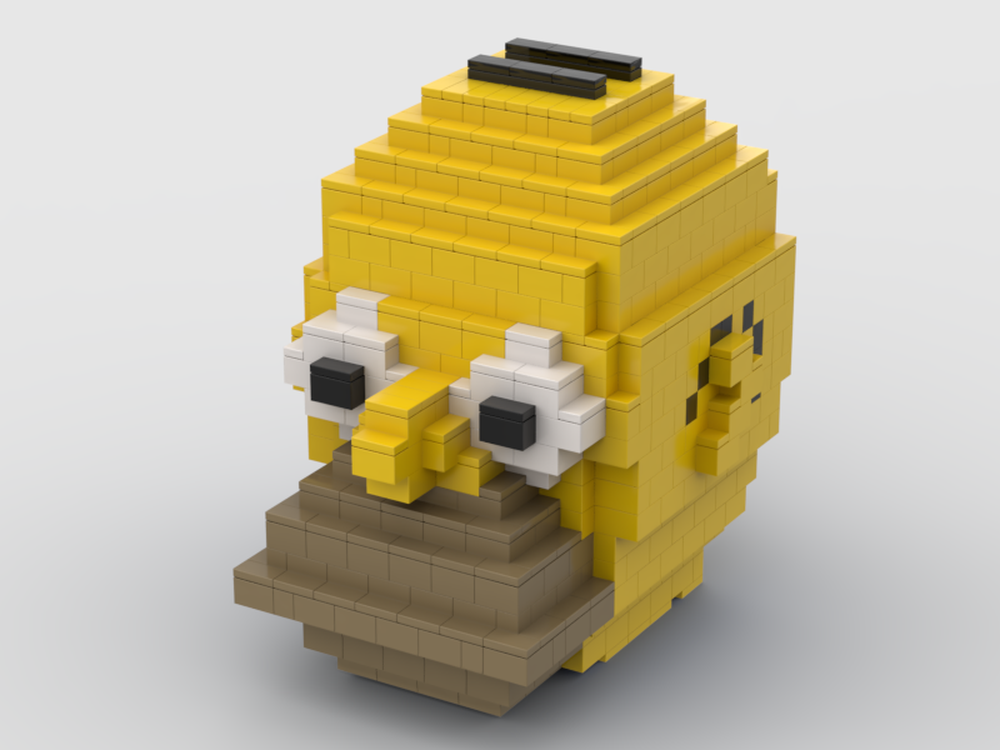 Lego Homer Simpson head with secret compartment - 929 parts
