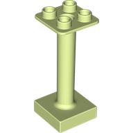 Lego Duplo Support / Umbrella Stand with Square Base (fits 92002) / Yellowish Green