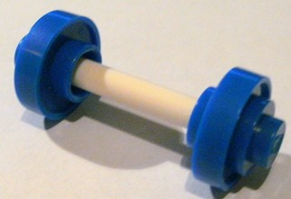 Lego Minifigure, Utensil Barbell Weights with White Bar