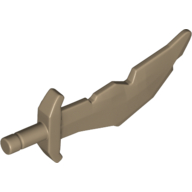Lego Weapon Sword / Scimitar Notched Blade / Dark Tan