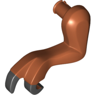 Lego Animal Body Part, Dinosaur, Tyrannosaurus Rex Arm / Leg, Left, Small, Black Claws Print / Dark Orange