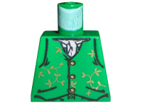 Lego Torso Harry Potter Gilderoy Green Vest Pattern / Green